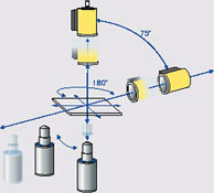 Figure 1. A vertically-configured realtime micro-focal X-ray system